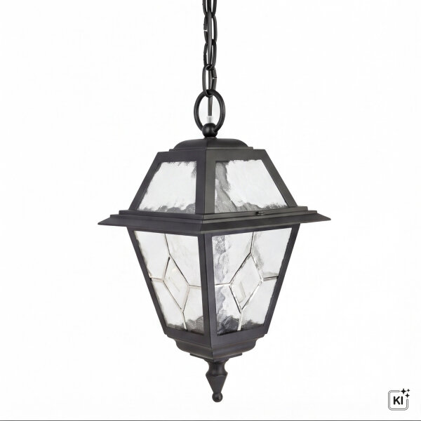 Suspension rustique extérieure aluminium verre IP43