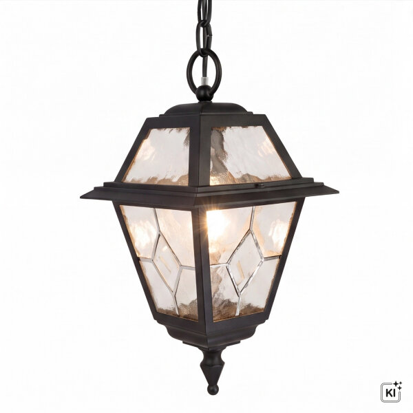 Suspension rustique extérieure aluminium verre IP43