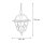Suspension rustique extérieure aluminium verre IP43