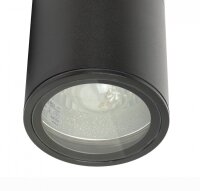 Schwarze Außenlampe Decke IP54 Zylinder H:17cm E27