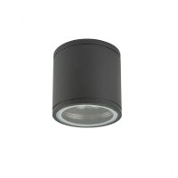 Runde Deckenlampe außen IP54 Ø9 cm Anthrazit...
