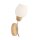 Applique murale verre bois lumi&egrave;re &eacute;blouissante E27 r&eacute;tro