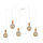 Suspension Cuivre Blanc R&eacute;tro 5 flammes E27