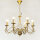 Lustre Or Métal Rustique 6 flammes E14