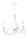 Lustre m&eacute;tal blanc or cha&icirc;nes 3 flammes E14