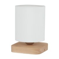 Lampe de chevet Moderne Tissu Bois E27 20cm petite