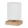 Lampe de chevet Moderne Tissu Bois E27 20cm petite