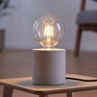 Kleine Tischlampe mit Schalter Beton Ø10cm Modern