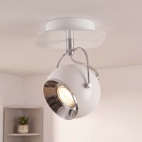 Wandspot Metall Wei&szlig; mit LED GU10 zielgerichtet