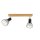 Spot de plafond bois m&eacute;tal lumi&egrave;re flexible E14 Retro