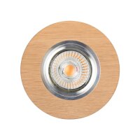 Spot rond à encastrer en chêne Ø10cm...