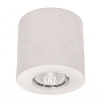 Spot de plafond rond blanc accentué béton...