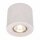 Spot de plafond rond blanc accentué béton Ø10cm