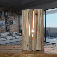 Lampe de table design en bois flotté, pièce...