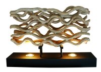 Lampe de table LED bois flotté design moderne...