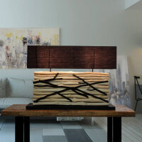 Lampe de table design en bois flotté Abat-jour en...