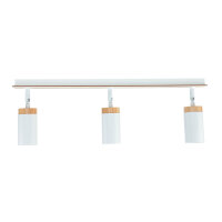 Spot long salon L:72cm blanc avec bois GU10