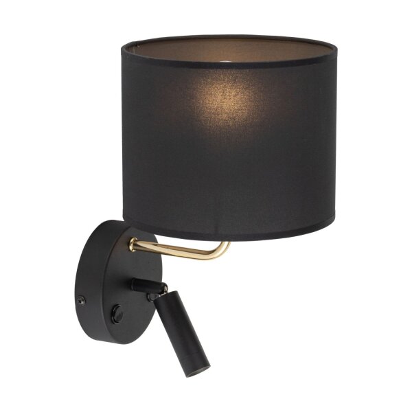 Applique murale LED avec lampe de lecture en noir Lampe PASA