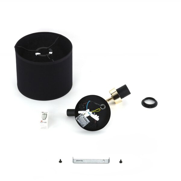 Applique murale LED avec lampe de lecture en noir Lampe PASA