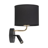 Applique murale LED avec lampe de lecture en noir Lampe PASA