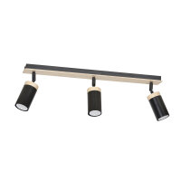 Spot de plafond noir 72cm de long Scandinave