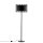 Lampadaire moderne noir métal rond 145 cm