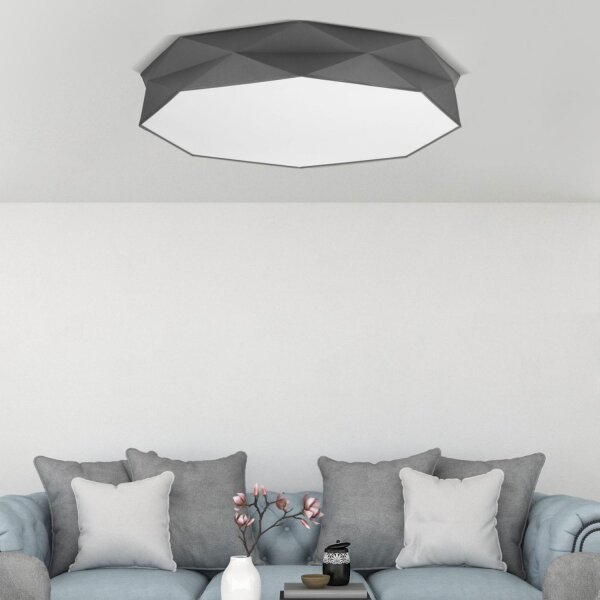 Deckenleuchte Schwarz Stoff Prima Wohnzimmer Lampe