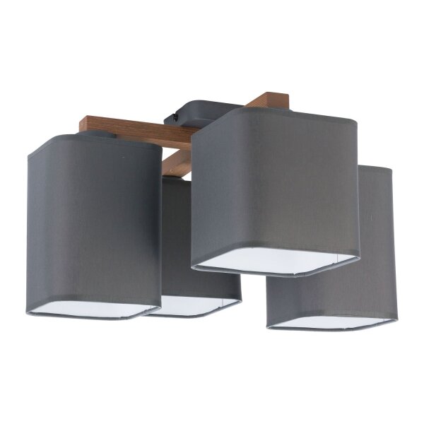 Deckenleuchte IMALE in Graphit Holz Flur Lampe