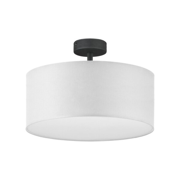 Plafonnier YASA Blanc Chrome Salon Lampe