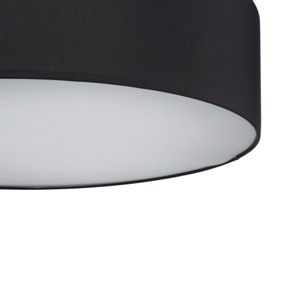 Lampe de plafond noir chrome Ø60cm Salon Lumière