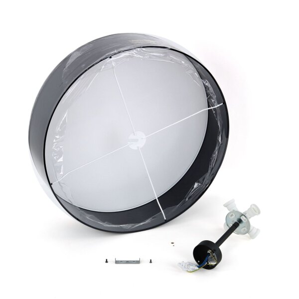 Lampe de plafond noir chrome Ø60cm Salon Lumière