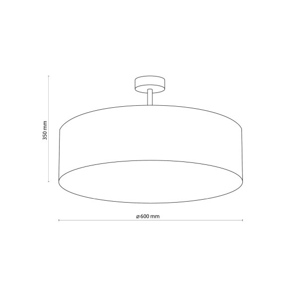 Lampe de plafond noir chrome Ø60cm Salon Lumière