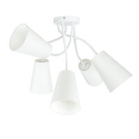 Plafonnier moderne 3-flmg blanc métal flexible