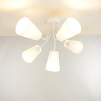 Plafonnier moderne 3-flmg blanc métal flexible