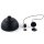 Lampe à suspendre noire déco bois ∅33cm salle à manger ronde
