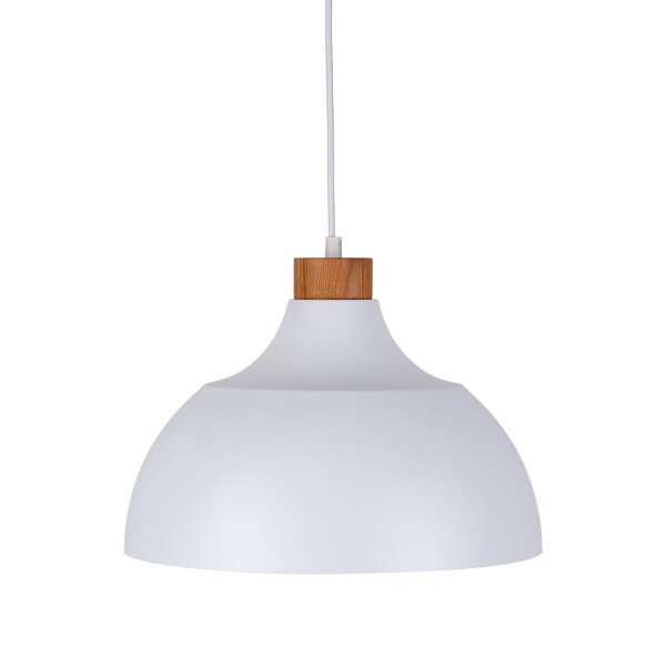 Lampe à suspendre sobre HELMA Blanc Rétro rond Ø33cm