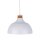 Lampe à suspendre sobre HELMA Blanc Rétro rond Ø33cm