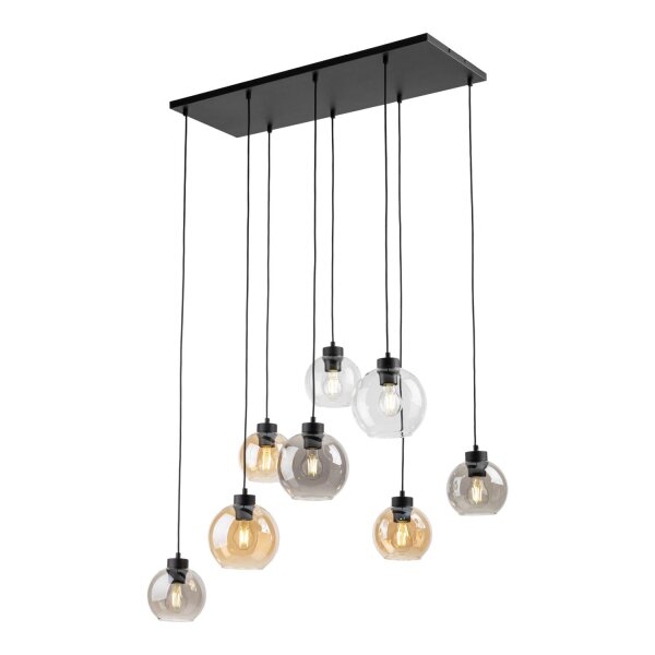 Pendelleuchte KALETE Graphit Bernstein 6xE27 Lampe