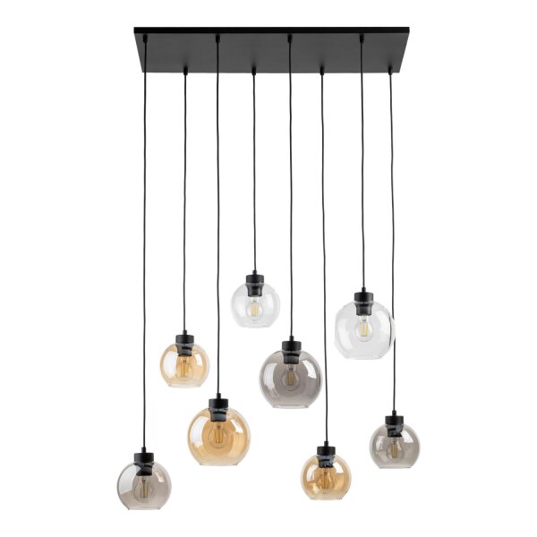 Pendelleuchte KALETE Graphit Bernstein 6xE27 Lampe