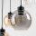 Pendelleuchte KALETE Graphit Bernstein 6xE27 Lampe