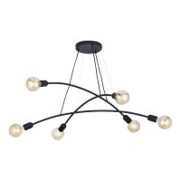 Suspension NOKO noir lampe de salon r&eacute;tro