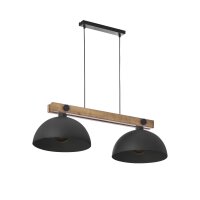 H&auml;ngeleuchte Schwarz Holz 87cm Esstisch K&uuml;che HIMO