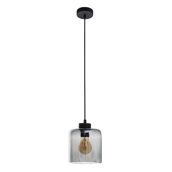 Hängelampe in Graphit Glas Esstisch Lampe ATIRI