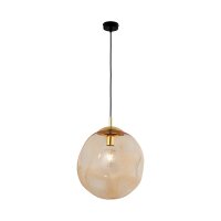 Suspension Verre Abat-jour en ambre or E27 Table de salle...