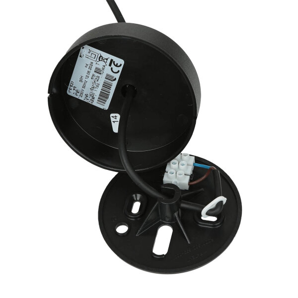 Lampe à suspendre en noir Boule Salle à manger Lampe E27