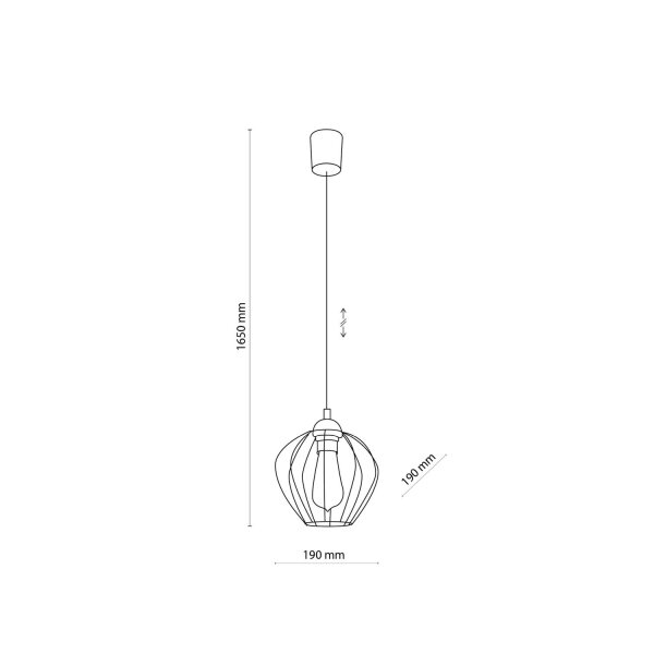 Lampe à suspendre support filaire Galaxy