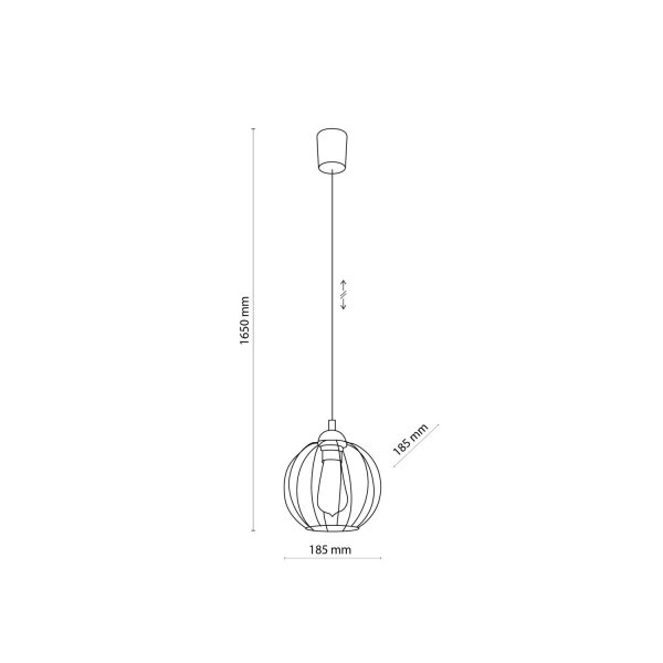 Lampe à suspendre Galaxy noir fil