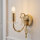 Premium Wandleuchte Glas Kristall E14 Klassisch Messing
