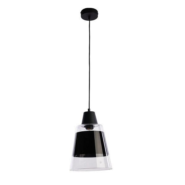 Pendelleuchte Glas Schwarz Trick