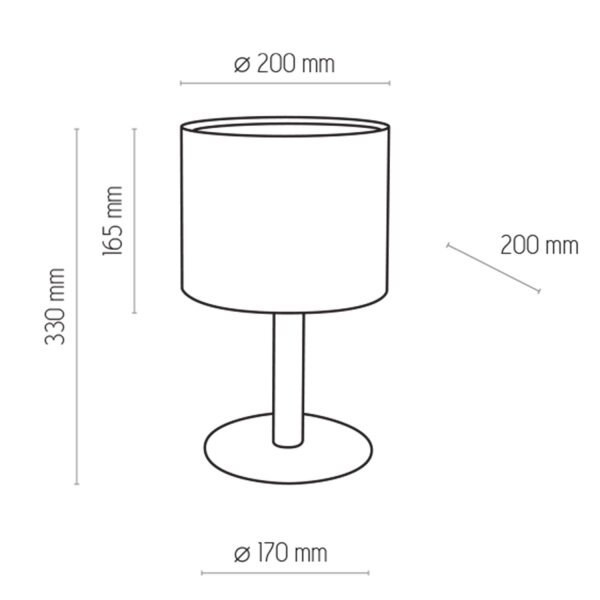 Lampe de table en bois graphite SEYA Lampe de salon